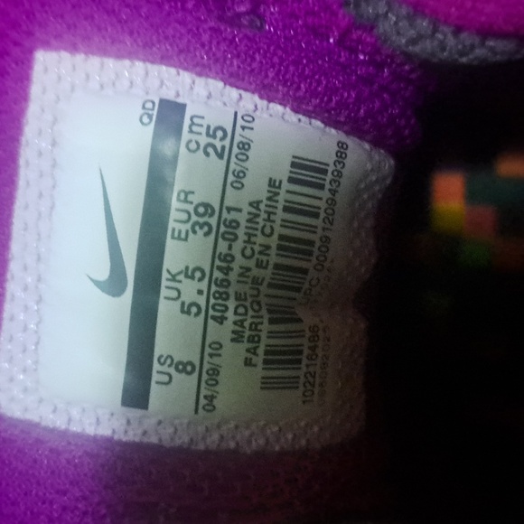 NIKE NBW Purple & gray 💜 AIR MAX running shoes Size 8 With gel detail amaz fit - Picture 4 of 4